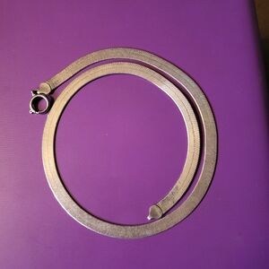 Vintage 925 Sterling SilverReversible HerringboneCollar Necklace Milor made